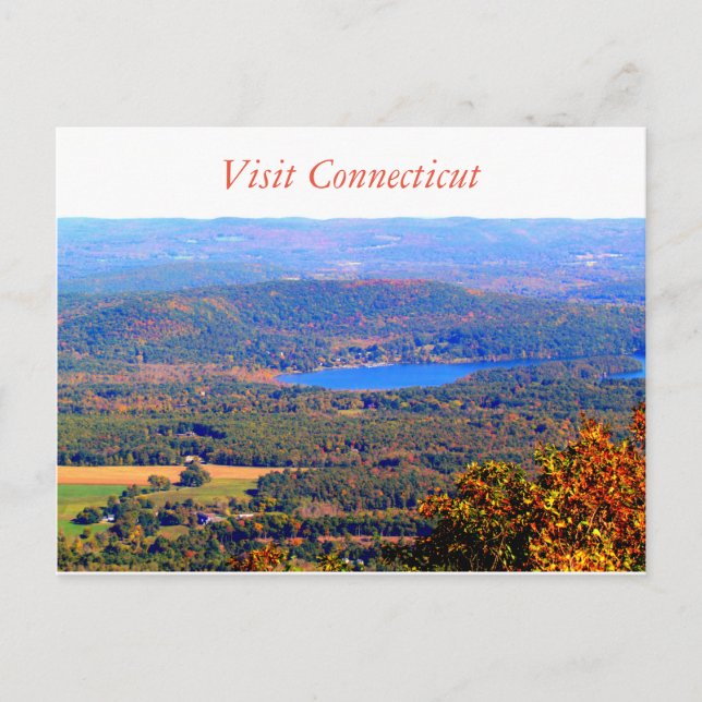 Besuch der Postkarte Connecticut (Vorderseite)