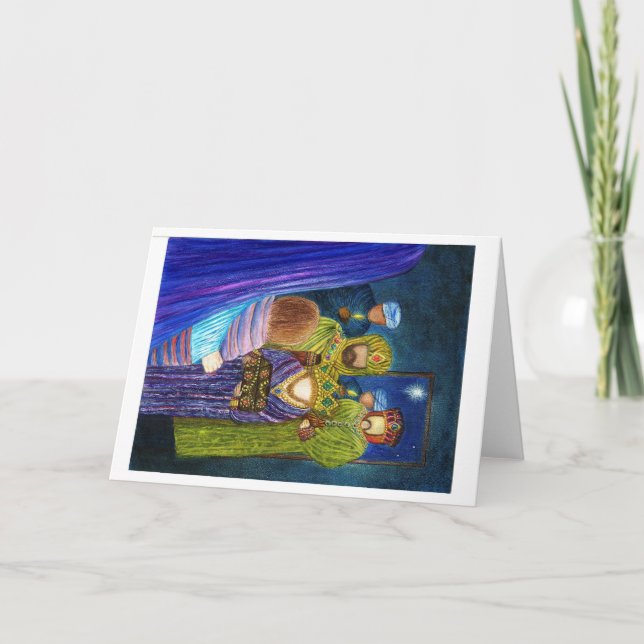 Besuch der Weisen Feiertagskarte (Vorderseite)