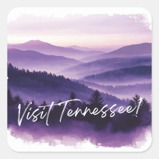 Besuch des Tennessee-Aufklebers Quadratischer Aufkleber