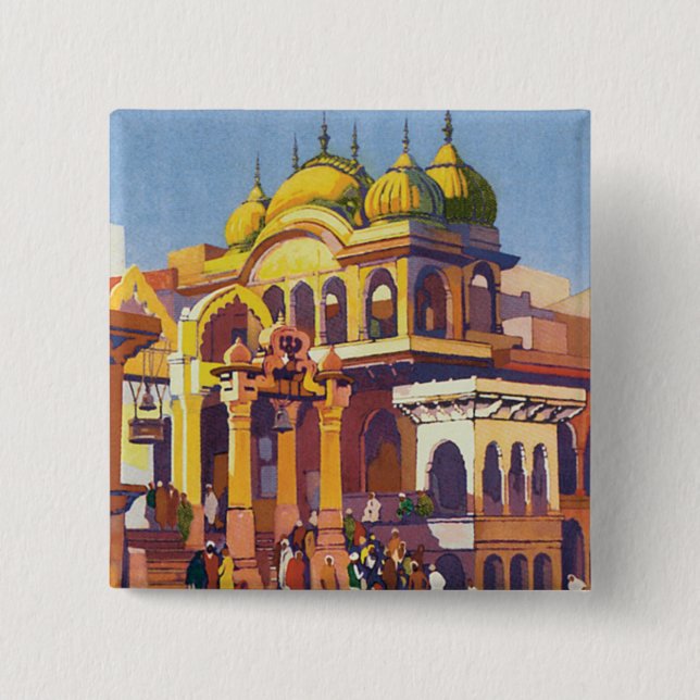 Besuch India Muttra Button (Vorderseite)