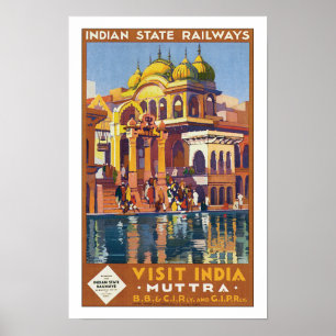 Besuch India Muttra Poster