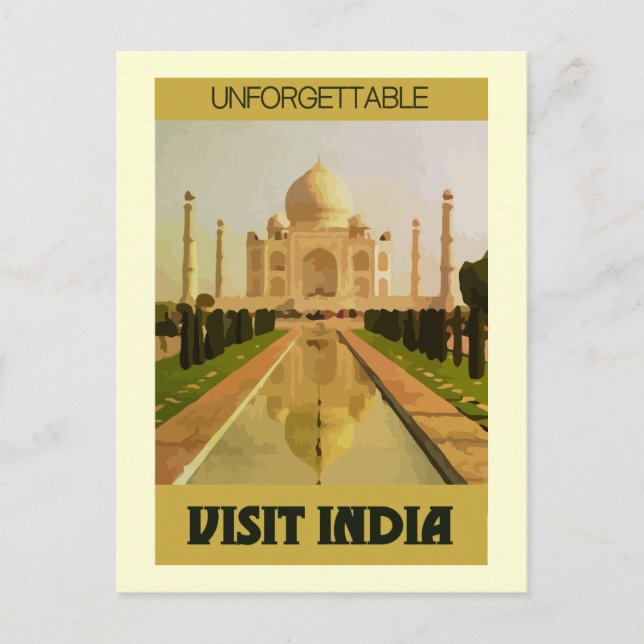 Besuch India Postkarte (Vorderseite)