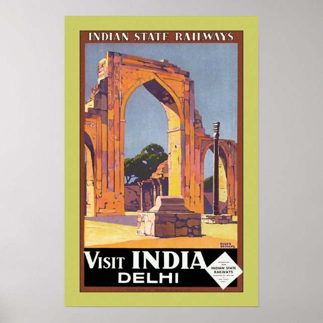 Besuch Indien ~ Delhi Poster (Vorne)