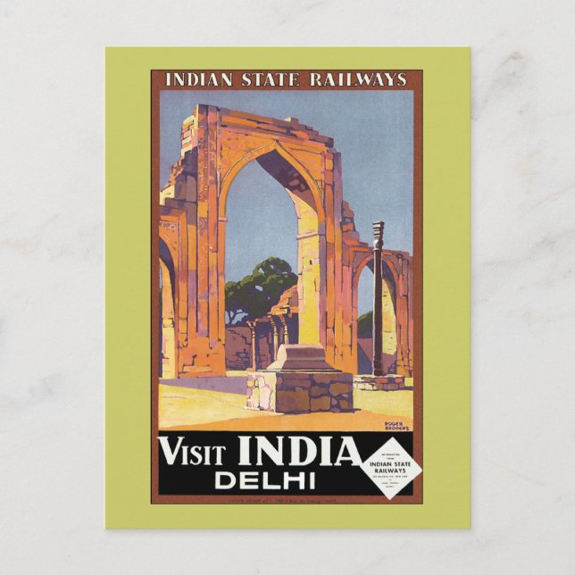 Besuch Indien ~ Delhi Postkarte (Vorderseite)