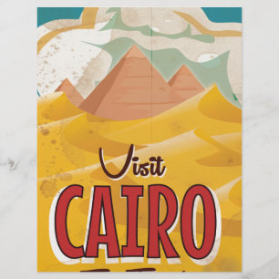 Besuch Kairo Ägypten Vintage Reiseplakat