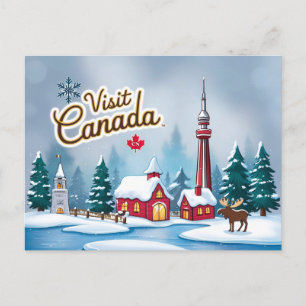 Besuch Kanada im Winter Postkarte