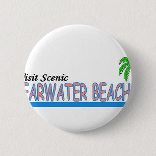 Besuch landschaftlicher Clearwater Strand Button