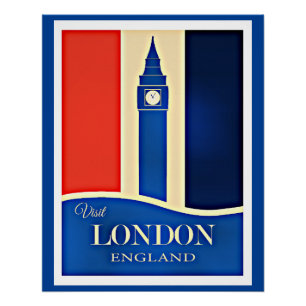 Besuch London, England Poster
