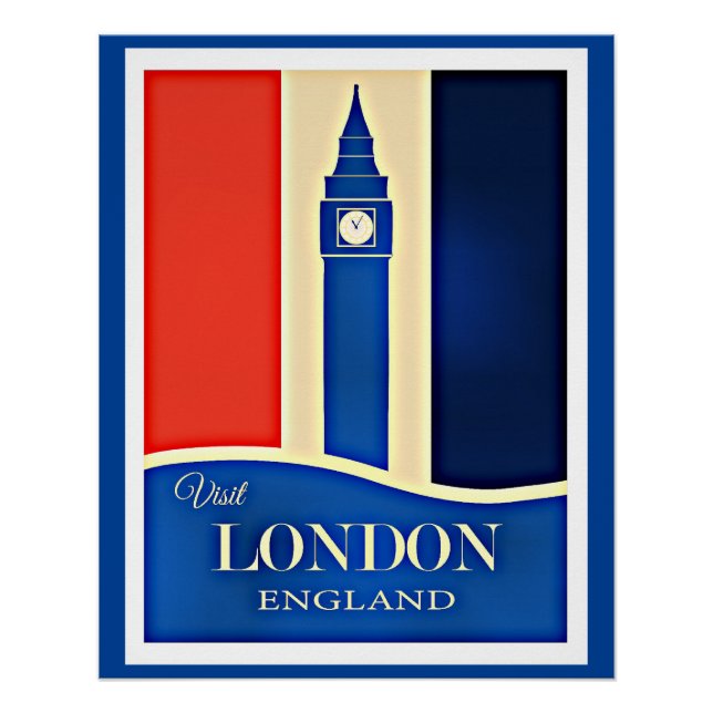 Besuch London, England Poster (Vorderseite)