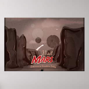 Besuch Mars Vintage Poster