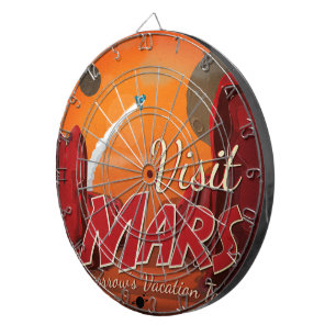 Besuch Mars Vintage Poster Dartscheibe