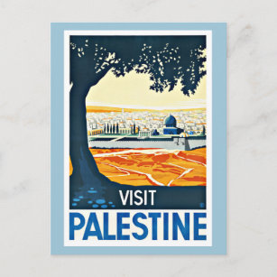 Besuch Palästina Vintage Reise Postkarte