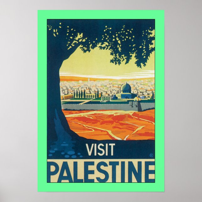 Besuch Palästinas mit grüner Grenze Poster (Vorne)