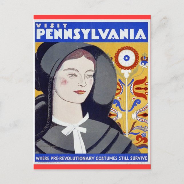 Besuch Pennsylvania Postkarte (Vorderseite)