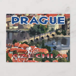 Besuch... Prag, Tschechien Postkarte