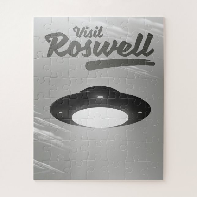 Besuch Roswell UFO Vintage Poster (Vertikal)