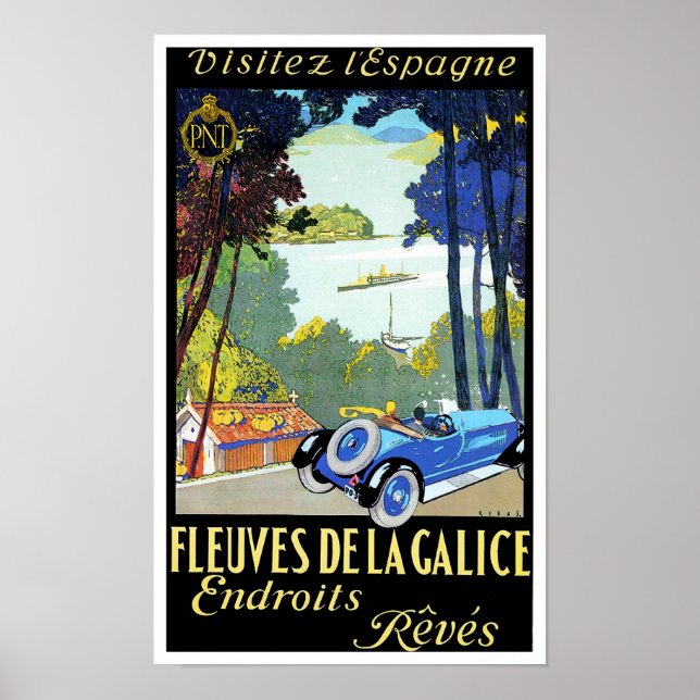 Besuch Spanien Vintage Reise Poster (Vorne)