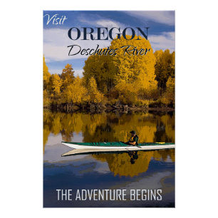 Besuch von Oregon, Deschutes, Poster