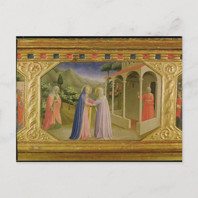 Besuch, von Predella Annunciation Postkarte (Vorderseite)