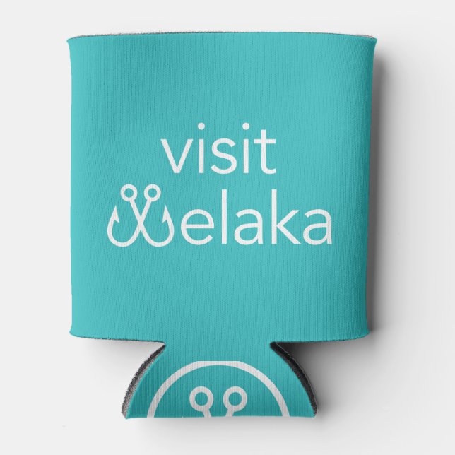Besuch Welaka Coozie - Aquamarin Dosenkühler (Vorderseite)
