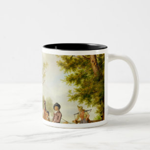 Besuch zur Land-Molkerei Zweifarbige Tasse