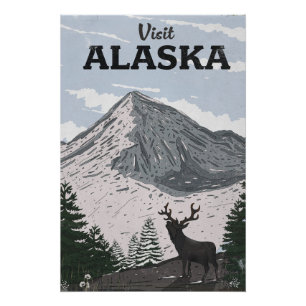 Besuche Alaska Poster