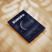 Besuche Europa – Vintage-Weltraum-Reiseposter