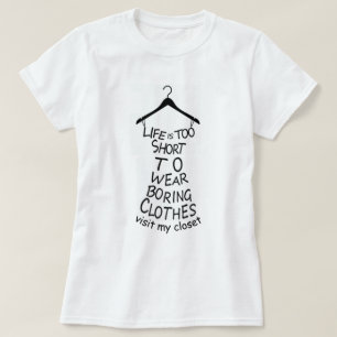 Besuche Meinen Kleiderschrank Damen Weißes T-Shirt