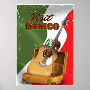 Besuche Mexico Vintage-Reiseplakat Poster