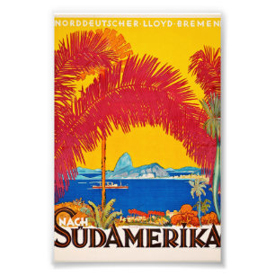 Besuche Sudamerica Vintage-Konzept Fotodruck
