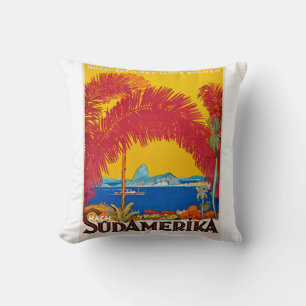 Besuche Sudamerica Vintage-Konzept Kissen