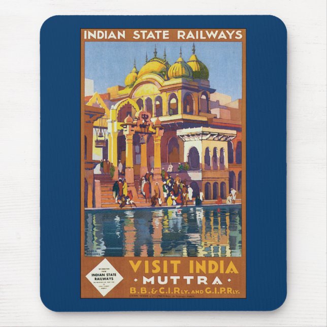 Besuchen Indien ~ Muttra Mousepad (Vorne)