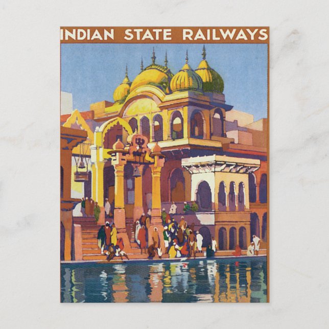 Besuchen Indien ~ Muttra Postkarte (Vorderseite)