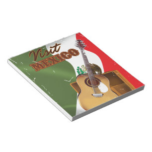 Besuchen Mexiko Vintage Reiseplakat Notizblock