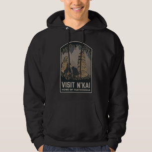 Besuchen N'kai Reiseplakat Lovecraft Tsathoggua Hoodie