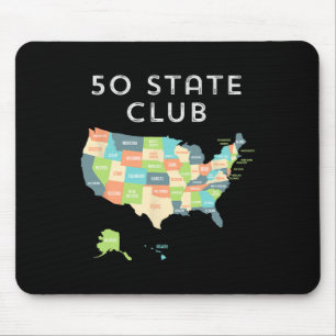 Besuchen Sie alle 50 Staaten Shirt Mousepad