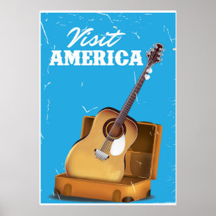 Besuchen Sie Amerika Vintage-Reiseposter Poster