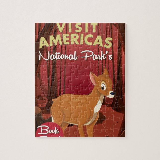 Besuchen Sie Amerikas Nationalparks Vintage Plakat (Vertikal)