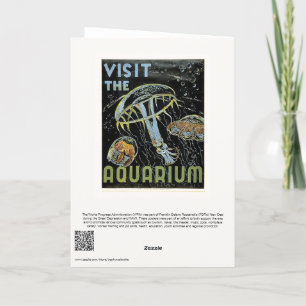 Besuchen Sie das Aquarium - WPA Poster Jellies, Qu Dankeskarte