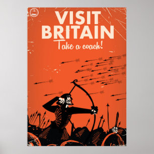 Besuchen Sie das britische Reiseplakat "Take a coa Poster