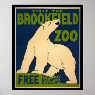 Besuchen Sie das Brookfield Zoo Poster