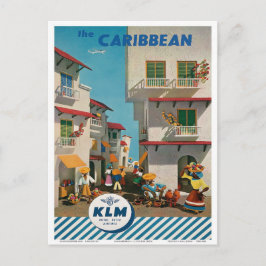 Besuchen Sie das Karibische Vintage Postkarte
