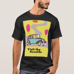 Besuchen Sie das Oldtimer-Poster der Seaside Vinta T-Shirt