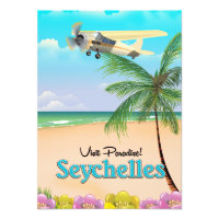 Besuchen Sie das Paradies! Seychellen Reiseplakat
