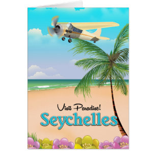 Besuchen Sie das Paradies! Seychelles Reiseplakat