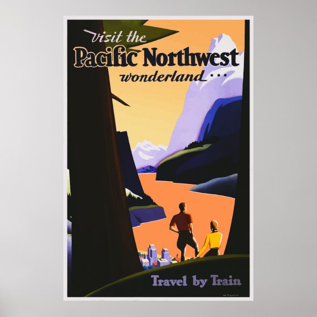 Besuchen Sie das Poster des Pazifischen Nordwestwu (Vorne)