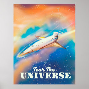 Besuchen Sie das Raumschiff Universe Poster