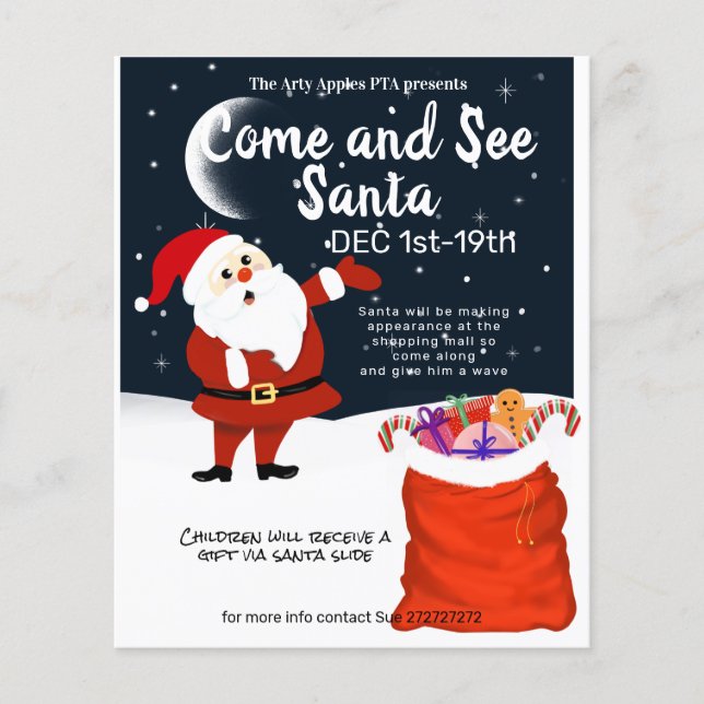 Besuchen Sie das Santa Spielzeug-Laufwerk Flyer (Vorne)