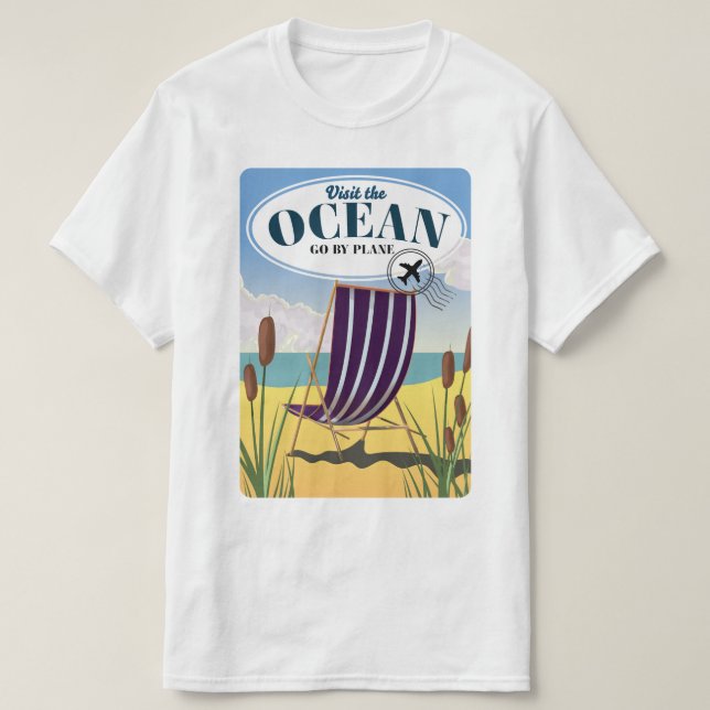 Besuchen Sie den Ozean "Go by Flugzeug" T-Shirt (Design vorne)