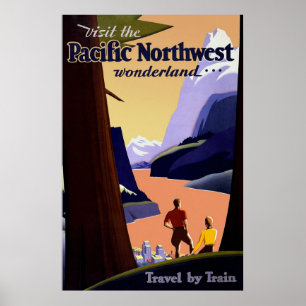 Besuchen Sie den pazifischen Nordwesten Poster
